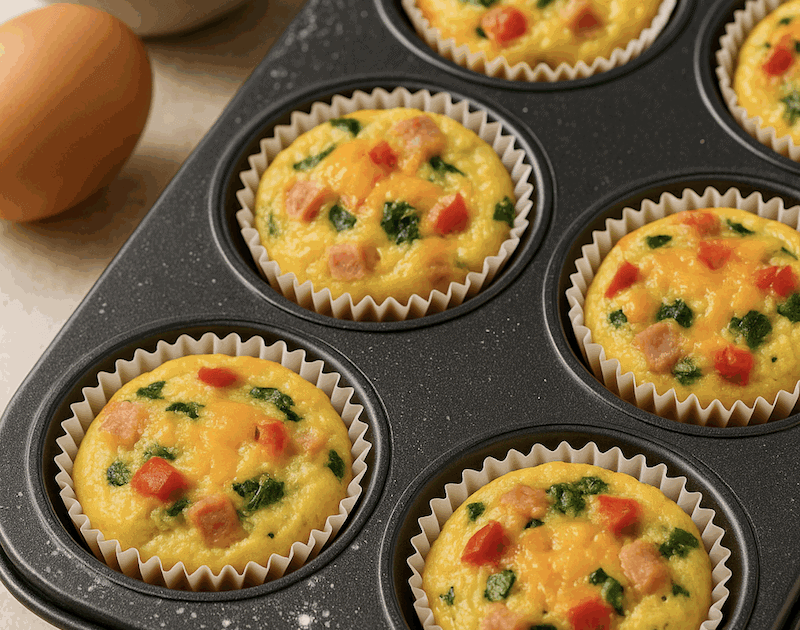 Mini Cheesy Egg Muffin Cups
